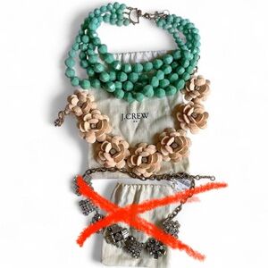 J. Crew statement necklace bundle! Like new / NWT!